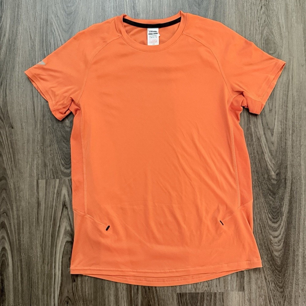Gymshark Speed Evolve T-Shirt SS Mens Size Large Gym Workout Papaya Orange